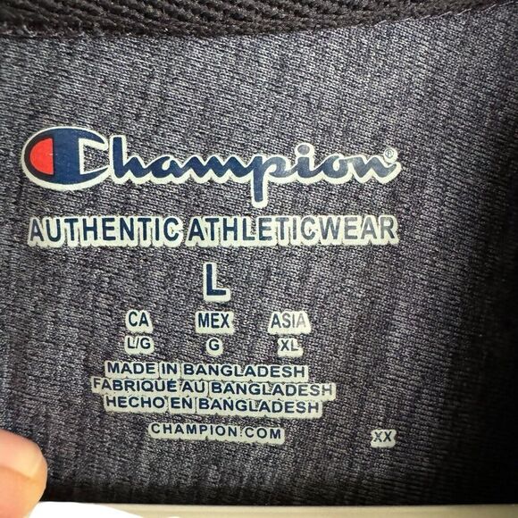 Champion Note Dame Men's 1/4 Zip Pullover Blue Large Athleisure Lightweight - Picture 3 of 10